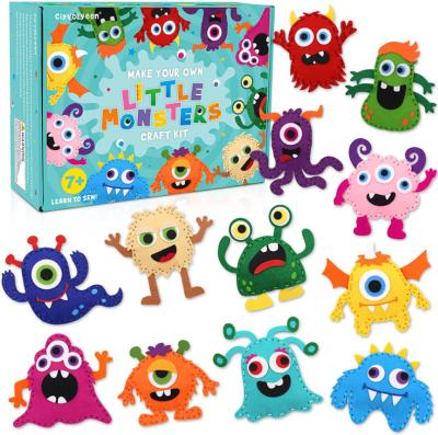 China Monster Craft Kit Felt Sewing Toys Intellectual Handmade Development Customized For Kids for sale