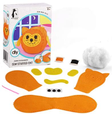 China Children Animal Sewing Kit Cat Felt Sewing Set For DIY Craft Educational Toys Educational Toy for sale