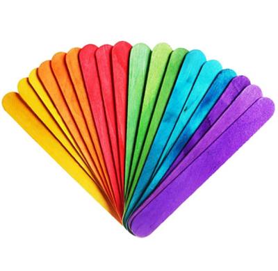 China Environmental DIY Colorful Craft Sticks Wooden Popsicle Sticks Bright Vibrant Colorful Wood Sticks Mixed Colors for sale