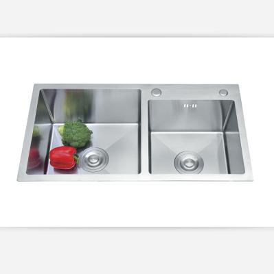 China Faucet 8045S Sans China Factory Sales Commercial Handmade Kitchen Sink Stainless Steel Handmade Sink Directly for sale