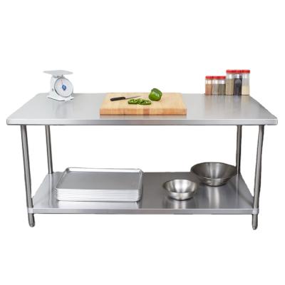 China 2021 hot sales hotel kitchen restaurant stainless steel work table housing use kitchen equipment work table with shelf for sale