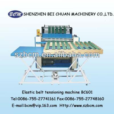 China The distance between two belts is adjustable elastic belt tensioning machine in china for sale