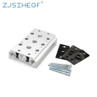 China Hotels Pneumatic Solenoid Valve Base Panel Air Exhaust Plate Airtac Miscellaneous Type 200M 4V210-08 4F 6F 8F 10F 12F for sale