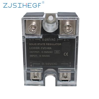 China SSR-VA 0-10V Voltage Regulator Single Phase 40A Solid State Relay 40A Oltage Regulator SSR-VD Control Voltage 3-32VDC for sale