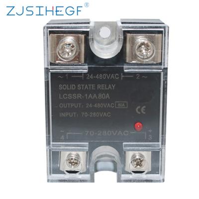 China High Quality Sealed Temperature Controller 80A China Factory Single Phase Solid State Relay AC SSR-AA AC Control Application for sale