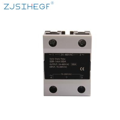 China China Manufacturer New Single Phase Solid State Relay Sealed Type Temperature Controller AC Control SSR-100AA AC Application for sale