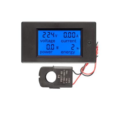 China AC Single Phase Digital Wattmeter Power Energy Meter With Coil CT 220V 100A KWH Meter Homekit PZEM-061 100A PZEM-061 for sale