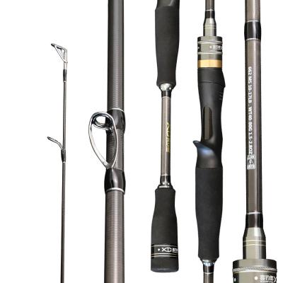 China Carbon XDL Hot selling 2.7m 2 section 30T+40T carbon fiber ultralight EVA handle light slow jigging fishing rods for sale