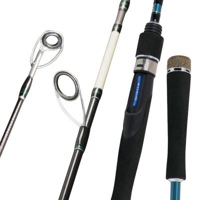 China Carbon XDL Hot selling 2.1m M ML 2 sections spinning 30T+40T high modulus carbon fiber EVA handle sea bass fishing rod china for sale