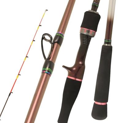 China Carbon XDL Wholesale custom 2.02m 90g 2 section jig lure rod blank slow jigging rods feeder fishing squid rods for sale