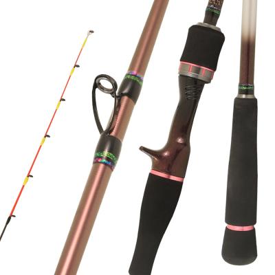 China Carbon XDL High quality 1.95m two section jig lure EVA fishing rod handles light weight durable squid rods for sale