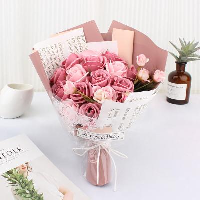 Κίνα Bouquet Simulation Rose Soap Flower Bouquet Gift Box Mother's Day Gift προς πώληση