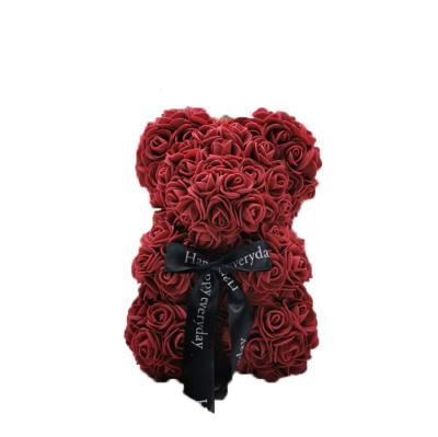 Chine Decorate Custom Led Large Size Giant Plush Toy Lovely Teddy Bear With Rose Flower White Mini Foam Bear Soft Toy Valentines Day Large Gifts à vendre