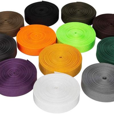 China Durable lightweight polypropylene webbing strap for outdoor DIY gear repair, pet collars, opens 1 inch per 10, 25, or 50 yards for sale