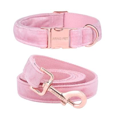 China Pet Velvet Dog Collar and Leash Set Collars, Soft and Comfortable, Adjustable DETACHED for Dogs for sale