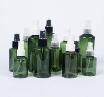 China 50ml/100ml/150ml/200ml Shoulder Spray Cosmetic Dark Green Oblique Cosmetic Bottle Fine Mist Bottle Portable Fine Mist Bottle for sale