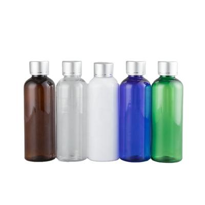 China 100ml Amber Plastic Empty Toner Essence PET Skin Care Packaging Cosmetics Lotion Cap Customized Aluminum Bottles for sale