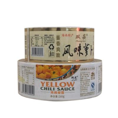 China Factory Direct Sale Custom Logo Printed Waterproof Adhesive Hot Pepper Sauce Label Food Packaging Label Stickers for sale