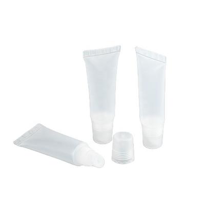 China Factory Direct Sale 8g White Plastic Cosmetic Packaging Packaging Lip Soft Empty Gloss Extruded Squeeze Tubes for sale