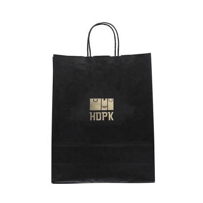 China Wholesale High Quality Biodegradable Custom Garment Twisted Kraft Paper Handle Kraft Paper White Bag for sale