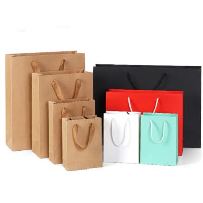 China Wholesale Biodegradable Thick Paper Kraft Paper Bags Custom Clothing Gift Bags Heavy Duty Kraft Paper Packging Shopping Bag for sale