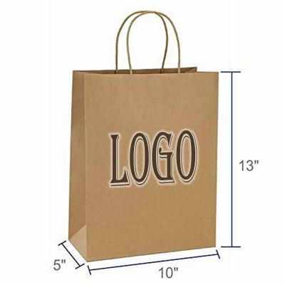 China HDPK Biodegradable Custom For Food Grade Kraft Paper Bag Recycled Brown Paper Bag With Logo Printed Kraft Paper Bag for sale