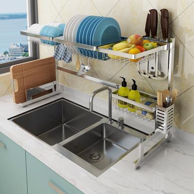 China Modern Metal Table Units Steel Dish Drainer For Kitchen Storage Above Sink for sale