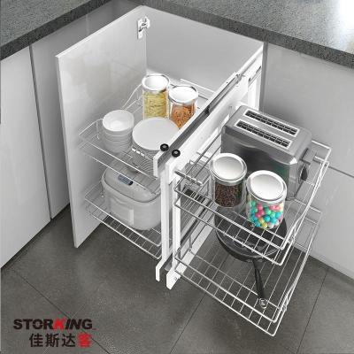 China Eco-friendly Storage Magic Kitchen Hardware Home Accessories Furniture Corner Basket for sale