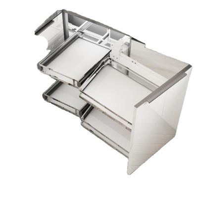 China Eco - Friendly Kitchen Storage Corner Basket In Cabinet for sale