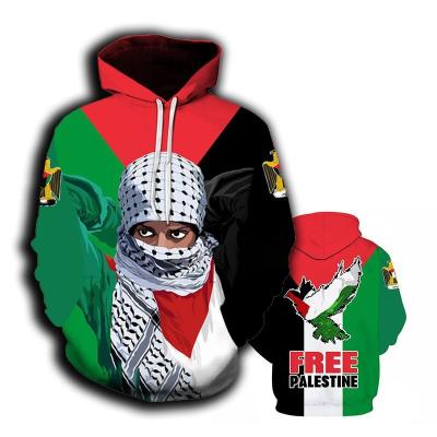 China Anti-wrinkle CCY Custom Palestine Clothing  Muslim Hoodie  palestine flag hoodie  palestine flag sweatshirt Zippered  Overcoat for sale