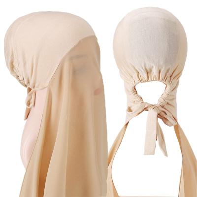 China Custom CCY 2023 New Modern Design Muslim Women Instant Chiffon Hijab With Under Inner Caps Headscarf Islamic Ladies Hijab Reday to Wear for sale