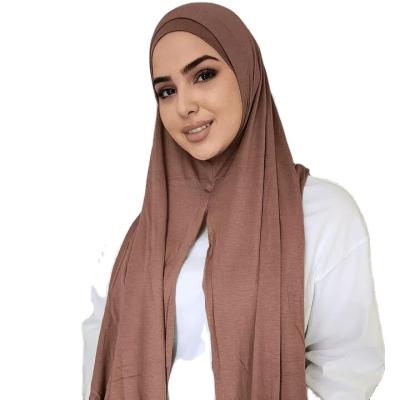 China Custom CCY Hot Traditional Islamic Ethnic Instan Hijab High Quality Stretch Mercerized Cotton Hijab Musulman Modal Scarf Shawl for sale