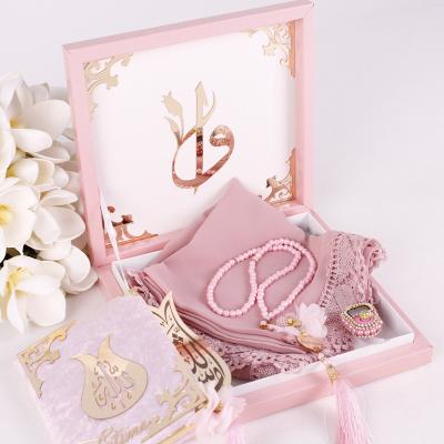 China Custom CCY Luxury Custom Muslim Hijab Scarf Box Gifts Hijabs Prayer Book Set Wedding Mother's Day Birthday Gift Gift for Islamic Women for sale