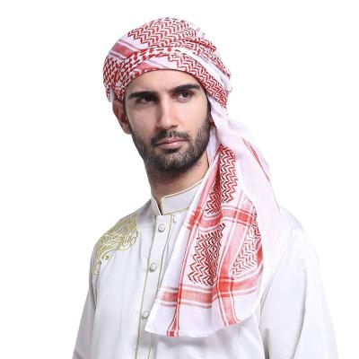 China Custom CCY Men Arabic Saudi Shemagh Headscarf Muslim Dubai Casual Headwear Hijab Scarf Square Bandana Turban Cap Head Cover Ready Stock for sale