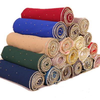 China Chiffon CCY Premium Sequin Viscose Chiffon Hijabs Head Scarf Shawl Wrap for Women Ethnic Hijab Headscarf Femme Muslim Veil Ready Stock for sale