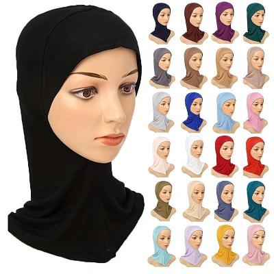 China Chiffon CCY Fashion Muslim Elastic Hijab Cap Under Scarf Hat Elegant Neck Full Coverage Sunscreen Casual Shawl Cap For Women for sale