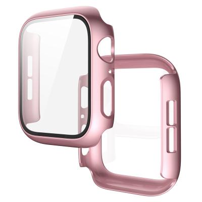 China All Included Hard PC Screen Protector Cover +Tempered Glass Case For Apple Watch i Watch Series 7/6/5/4/3/2/1/se 40mm 44mm 38mm 42mm for sale