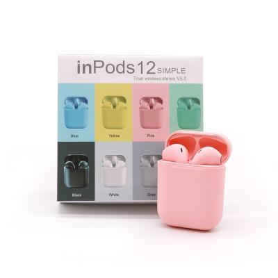 China Genuine Noise In-ear Cancellin Touch Button Stereo High Fidelity Earphone With Charging Case In Ear Earphone Macaron Inpods 12 TWS Wireless Earbuds for sale