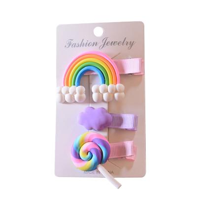 China New Design Fashionable Colorful Hair Clip Set Children Hair Accessories Kids Hair Clips Set for sale