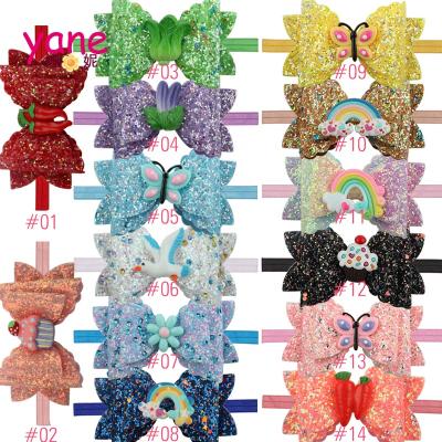 China Soft Baby Headband Newborn Baby Headwrap Decorate Bling Bow with Soft Unicorn Baby Headbands for sale