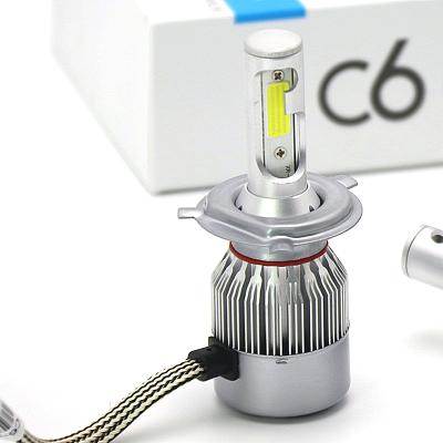 China High Quality LED Automobile and General Motors Low Beam LED Bulb C6 H4 High Beam Lamp Model Bead New For Car Universal for sale