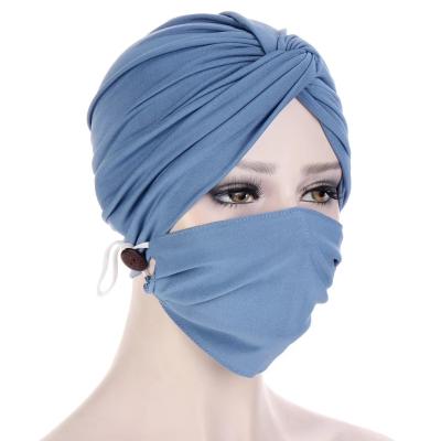 China Eco-Friendly Muslim Women Head Turban Hats With Face Covering for sale