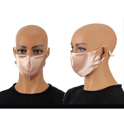 China Custom Logo 2 Layer Face Mask Hot Sale Satin Silk Face Cover for sale