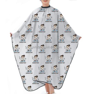 China Large Size Logo Printing Custom Salon Cape Hairdressing Hair Cape With Buckle for sale