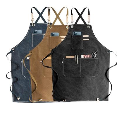 China Mats Cross Back Aprons Adjustable Waterproof Restaurant Work Cooking Aprons Wholesale for sale