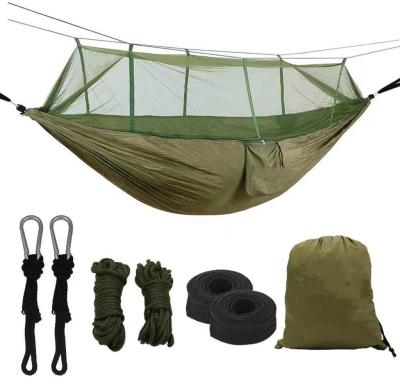 China Extended Type Camping Hammock With Double Net Lightweight Portable Parachute Hammocks for sale