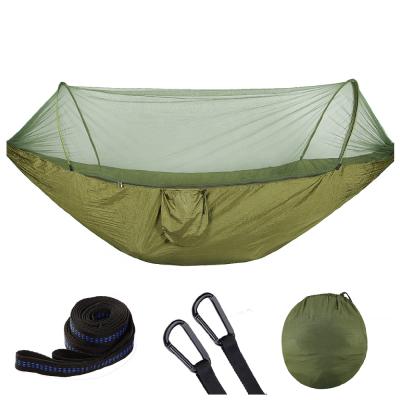 China Modern Portable 2 Person Hanging Lightweight Outdoor Camping Hammock with Mosquito Net for Outdoor (Army Green) for sale