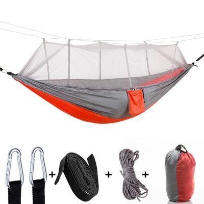 China Portable Portable Nylon with Parachute Mosquito Net Hammock for Luxury Glamping for sale