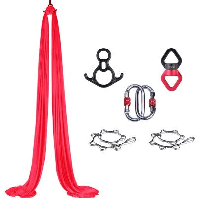 China 8.5m Contemporary High Tensile 100% Nylon 18 Colors No MOQ Aerial Yoga Silk (Red) for sale