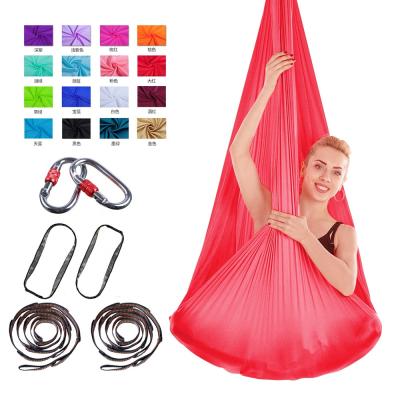 China Multifunctional Bodybuilding Equipment Exercise Fitness Yoga Hammock Aerial Flying Yoga Hammock Set (Red) for sale